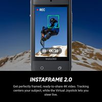 Caméra d'action 360° Insta360 X5 étanche 8K avec écran tactile de 2,5 pouces, effet bâton de selfie invisible pour faible luminosité, robuste