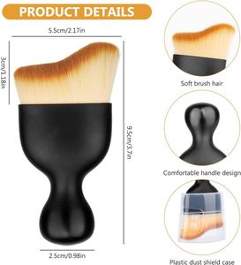 ซาเบอร์นิมแปรงทำความสะอาดภายในรถยนต์ ขนแกะไฟน์ไฟเบอร์ สีดำ 10x5 ซม - Product Image 2