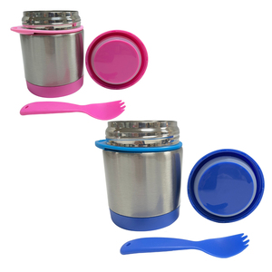 Dễ Thương Thực Phẩm Ấm Hơn Thép Không Gỉ Súp Nhiệt 300Ml Miệng Lớn Chống Rò Rỉ Thực Phẩm <span class=keywords><strong>Container</strong></span> Với Dao Kéo - Product Image 4