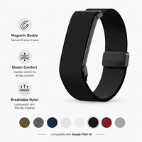 Correa de Nailon Elástica con Hebilla Magnética para Google Fitbit Air, Banda de Repuesto Transpirable Tejida para Deportes y Uso Diario