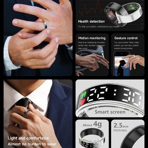 Модное умное кольцо с дисплеем, отображение времени, несколько спортивных режимов, кольцо на палец, смарт-кольца, трекер здоровья - Product Image 3