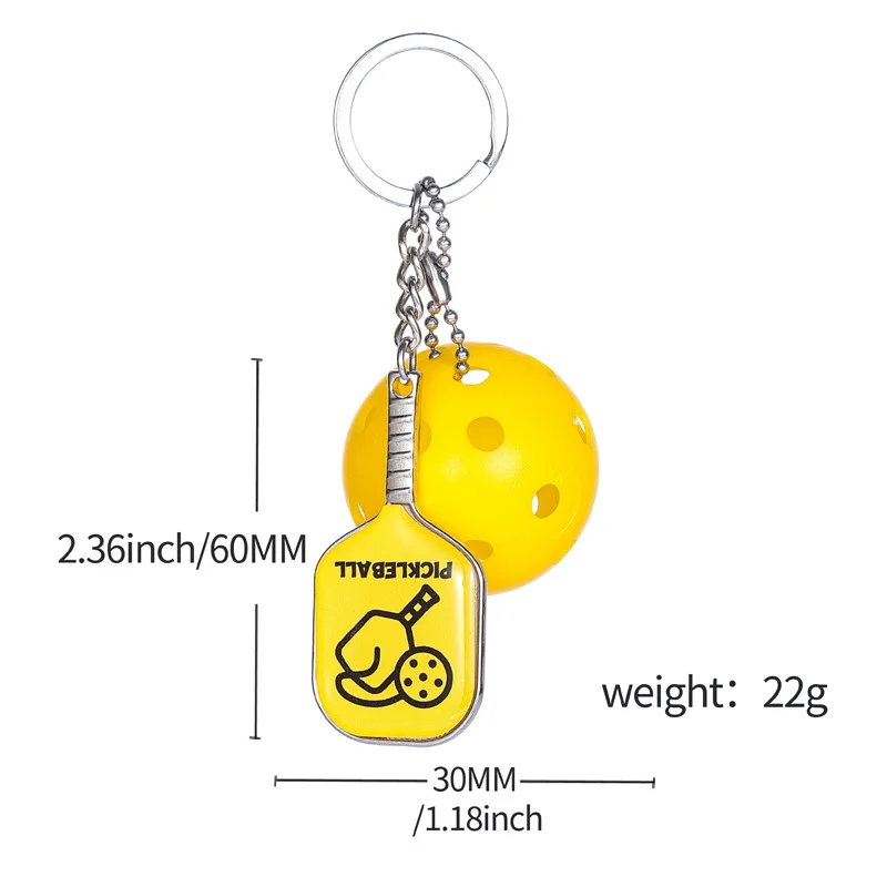 BOSKET Manufacturer PickBall Pendant Key Ring Multi Colors Sports Keyring Keychain Pickleball Accessoris Pickball Charm KeyChain
