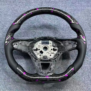 Volante de Fibra de Carbono Real YTcarbon, Ajuste Universal para Sedán, Coupé, Hatchback, VW Magotan, Tiguan, <span class=keywords><strong>Polo</strong></span>, Golf 7, Passat - Product Image 1
