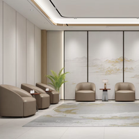 Ensemble de canapés de réception pour hôtel commercial, style luxe léger, tissu durable, design chinois, mousse haute densité, respectueux de l'environnement