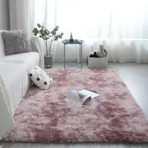 Kích Thước Tùy Chỉnh Fluffy 3d Microfiber Tie-Dye Area Rugs Thảm Sàn Cho Phòng Khách - Product Image 1