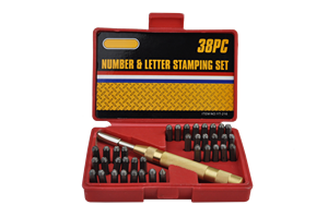 Yute 3Mm 38Pcs Blacked Nummer En Brief Stalen Stempel Sterven <span class=keywords><strong>Punch</strong></span> <span class=keywords><strong>Set</strong></span> Met Handvat - Product Image 5