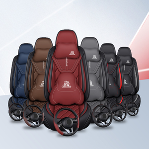 Housses de siège de voiture en cuir de style professionnel de luxe, protection intérieure personnalisée avec logo, toutes saisons, ensemble complet, Civic Golf universel - Product Image 1