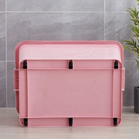 6,5 litres - 156 litres, couleurs unies et transparentes, bacs de rangement en plastique, organisation de la maison, boîtes de rangement, 13 tailles