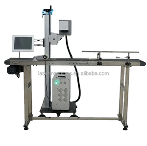 PET Plastic Bottles PVC Pipes <b>Cable</b> Laser <b>Printer</b> Online 60W Co2 Flying Laser Marking Machine for number - Product Image 4