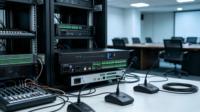 Système de Conférence Audio et Vidéo Numérique Ipalead SC-1616DZ 16 Entrées/16 Sorties, Modèle Premium, Boîtier Métallique, Multifonctionnel