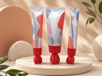Tube Kosmetik Kosong Bentuk Bunga Spesial Diameter 40mm, Bahan PE Laminasi ABL Tren 2026, Tutup Sekrup, Sablon Sutra