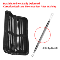 Dissolvant de points noirs Pimple Popper Tool Kit Outil d'extraction de points noirs pour le visage Comedone Zit Acné Whitehead Blemish Outils d'extraction