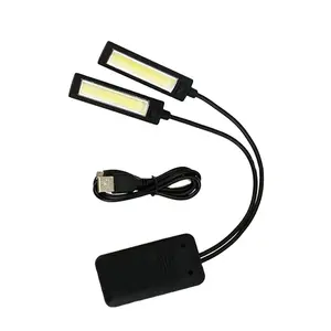 Portable Flexible COB LED USB Rechargeable Clip On Reading Light