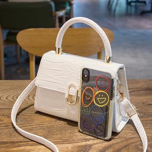 Sac à bandoulière carré en cuir PU grain crocodile pour femme, petit sac à main, portefeuille, sac messager - Product Image 6