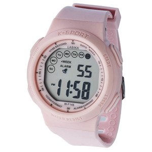 Montre numérique LASIKA W-F145 K-Sport avec rétroéclairage LED bleu, résistante à l'eau, alarme, chronomètre, bracelet TPU, pour homme, sport - Product Image 3