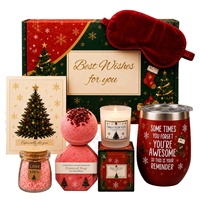 Coffret cadeau de Noël GatherWorks en gros, coffret cadeau de fête avec bougie parfumée et sel de bain