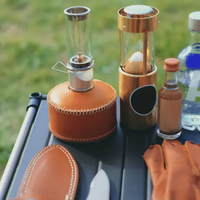 Pochettes de bouteille de gaz personnalisées, manches de réservoir de gaz en cuir PU durables faites à la main, sac de bidon de gaz de vente chaude pour camping pique-nique