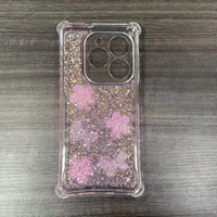 Coque de téléphone en TPU avec motif floral pour TECNO POP8 Spark40C Camon40, compatible avec Samsung A17 A07 A16 A06 A15 A05 A13, étui de téléphone scintillant avec motif papillon