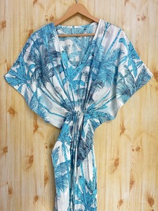 ชุดคาฟตันผ้าฝ้ายยาวผ้าคาฟตันชุดใส่นอนนุ่มน้ำหนักเบาพิมพ์ลายทำด้วยมือ - Product Image 2