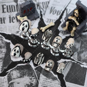 Nouveau à la mode Halloween 3D citrouille démon presse-sur <span class=keywords><strong>les</strong></span> ongles Cat Eye Design ABS matériel <span class=keywords><strong>pour</strong></span> <span class=keywords><strong>les</strong></span> fêtes - Product Image 6