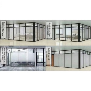 SZMK SZMK-318A ผนังกั้นห้องกระจกนิรภัยแบบโมเดิร์น หนา 5-12 มม. สำหรับห้องนั่งเล่น สำนักงาน <span class=keywords><strong>6</strong></span> บาน กรอบอลูมิเนียมคุณภาพสูง - Product Image 6