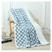 Meilleure vente marron 100% Polyester couverture de flocons de neige de Noël vacances doux en peluche jeter surdimensionné Jacquard Sherpa couverture