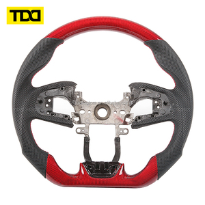 Volant en fibre de carbone véritable TDD compatible avec Honda Civic Fk8 Fk7 Type R toutes années, personnalisable - Product Image 4
