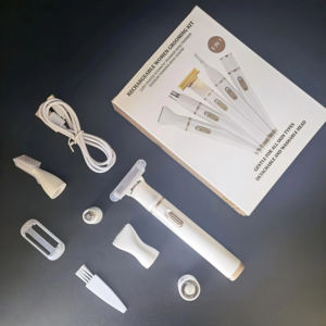 5-in-1 şarj edilebilir kadınlar Bikini tıraş burun saç düzeltici vücut epilasyon kaşları düzeltici elektrikli Mini jilet saç çıkarıcı - Product Image 6