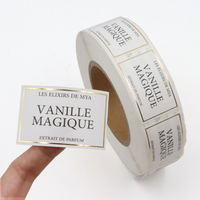 Impression de logo en rouleau personnalisé étiquette étanche en feuille d'or étiquette d'emballage de bougie/cosmétique/soin de la peau pour pots