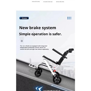 Adjustable Height Lying Down Manual Wheelchair With Hand Brake And Big Wheel - Product Image 6