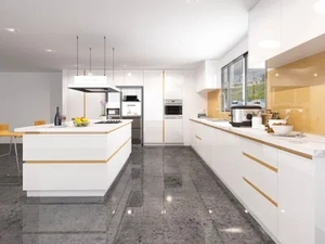 Armoires de cuisine modulaires RTA professionnelles avec plan de travail stratifié et robinet, design moderne, couleur personnalisable, système de tiroirs - Product Image 2