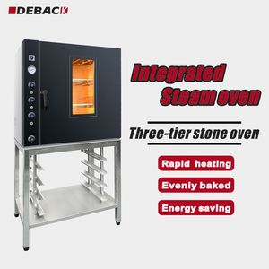 Forno Commerciale a 3 Piani con Funzione Vapore Integrata, Forno Elettrico <span class=keywords><strong>per</strong></span> Pizza e Pane con Piano in Pietra <span class=keywords><strong>per</strong></span> Panetterie - Product Image 6