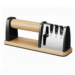 Aiguiseur de couteaux de cuisine professionnel Yisure 6415 en <span class=keywords><strong>bois</strong></span> à 4 étapes, lames <span class=keywords><strong>diamant</strong></span>ées multi-grains, outil d'affûtage pour <span class=keywords><strong>ciseaux</strong></span> - Product Image 1