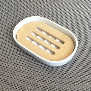 2023 New Design Creative Double Draining Function Eco Friendly Natural Bamboo Bar Soap Oval Holder Dish Tray For Bathroom Shower