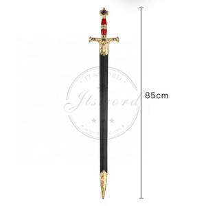 Réplique de l'épée du roi Salomon de luxe du Xe siècle, MS 85 cm, avec manche rouge - Product Image 2