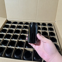 Pot de stockage en verre noir anti-UV, hermétique, 100ml, 150ml, 200ml, 250ml, 300ml, 400ml, 500ml