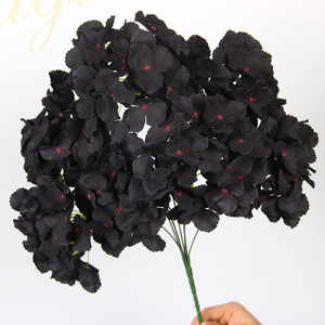 Flores artificiales realistas de <span class=keywords><strong>color</strong></span> negro para bodas, flores de seda para bodas, decorativas, arte floral de rosas ecológicas. - Product Image 5