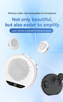 Aurora Sound Mini Portable Wireless Collar-clip Loudspeaker Mikrofon Home Theater Volume Tinggi Kualitas Suara HiFi untuk Grosir