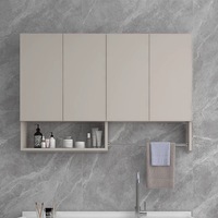 Meuble de salle de bain moderne en mélamine, armoire à linge en bois pour machine à laver