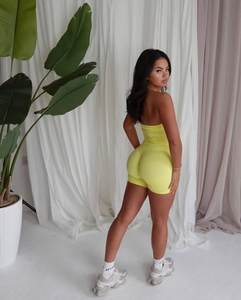 DF per sport da impatto reggiseno da palestra 3 pz Set Yoga da <span class=keywords><strong>donna</strong></span> senza soluzione di continuità Yoga Top alto supporto per tazze rimovibili incorporate - Product Image 6