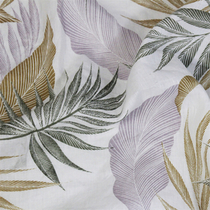 Rideaux en <span class=keywords><strong>tissu</strong></span> 100% <span class=keywords><strong>lin</strong></span> pour vêtements, Textile personnalisé de haute qualité, imprimé palmier Boho <span class=keywords><strong>blanc</strong></span> - Product Image 3