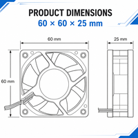 Ventilador de Refrigeración Original Delta DC24V 0.36A 5V 12V 48V AC 60X60X25mm 6025 6CM de Alto Flujo de Aire con Doble Rodamiento de Bolas AFB0624EH-T8YL para Inversor