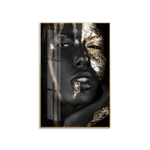 Donna africana pittura murale <span class=keywords><strong>artista</strong></span> soggiorno decorazione parete vetro parete cristallo porcellana pittura - Product Image 1