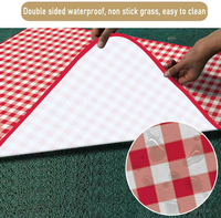 Vente en gros de tapis de pique-nique pliable imperméable pour l'extérieur, vert à carreaux, avec logo personnalisé pour le camping et la plage
