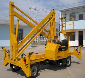 Elevador de pluma articulada telescópica de carga nominal de 200kg (control <span class=keywords><strong>manual</strong></span>) para sitios de construcción - Product Image 5