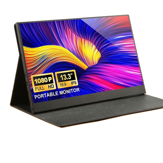 Amazon Hot Selling 1080P 60Hz 13.3 Inch Portable Monitor with HD MI Type-C for Gaming Computer xbox Switch PS4