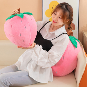 Bán buôn siêu mềm dâu tây đồ chơi sang trọng trẻ em nhồi bông trái cây búp bê với PP bông điền quà tặng và phụ kiện nhà - Product Image 5