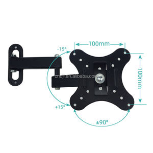 حامل تلفزيون معدني بذراع واحد قابل للدوران، حامل جداري متحرك بالكامل لشاشات LCD من 14 إلى 27 بوصة - Product Image 4