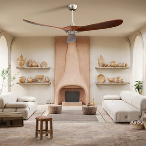 Quạt trần trang trí thông minh 60 inch điều khiển từ xa bằng gỗ hiện đại lớn, động cơ BLDC - Product Image 3