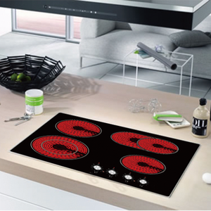 Table de cuisson en céramique vitro à 4 brûleurs intégrée Smart Radiant Glass Knob Control - Product Image 2
